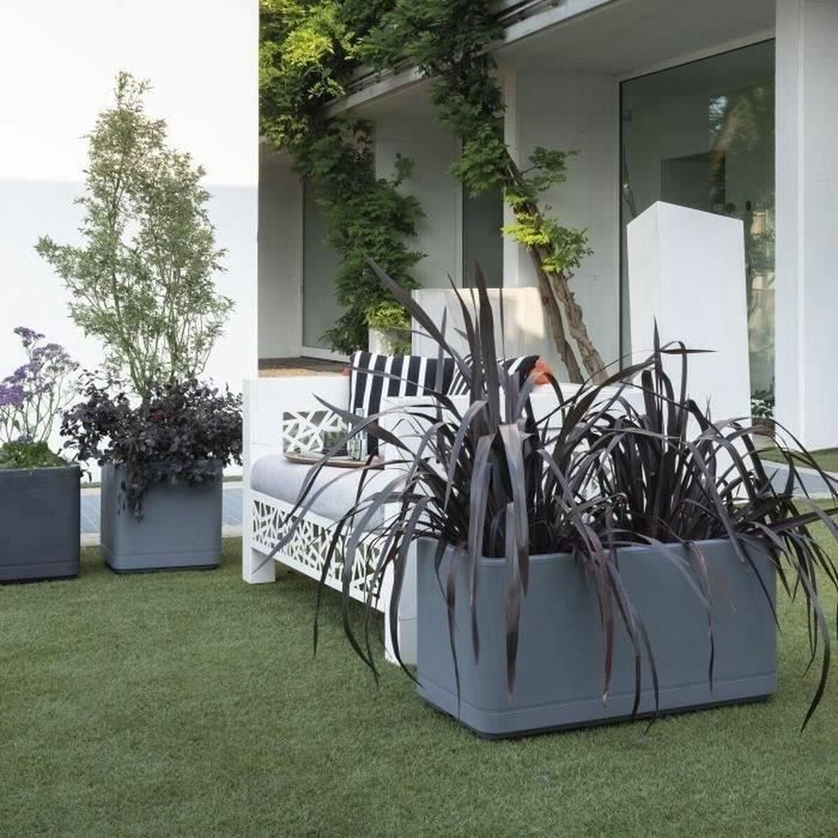 Αυτοποτιζόμενο Φυτευτή Deroma Γκρι 78 x 38 x 39 cm Πλαστική ύλη Ορθογώνιο Ø 78 cm Αυτοποτιζόμενο Φυτευτή Deroma Γκρι 78 x 38 x 39 cm Πλαστική ύλη Ορθογώνιο Ø 78 cm