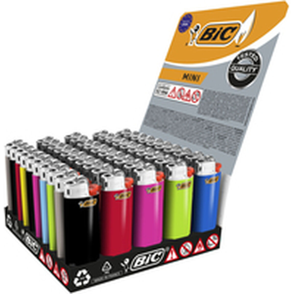 Aναπτηρας Bic mini j25 Πολύχρωμο 50 Μονάδες
