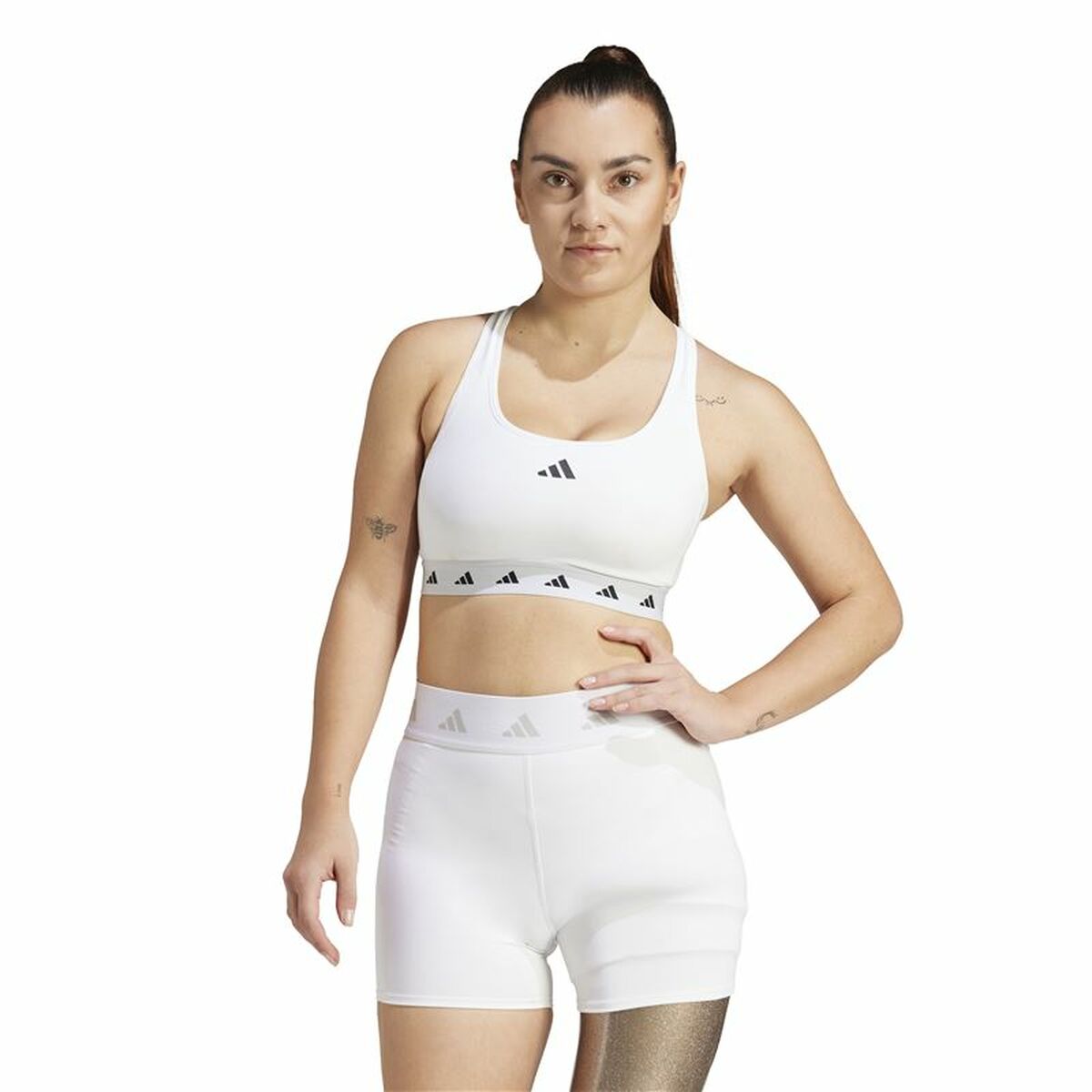 Αθλητικό σουτιέν Adidas Essentials Λευκό