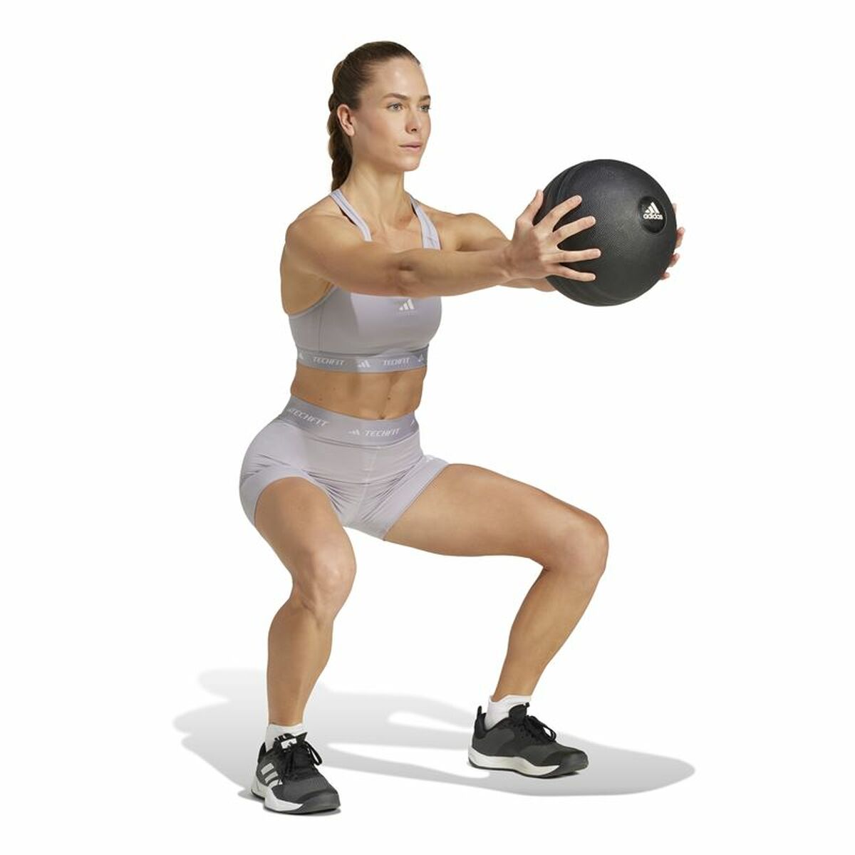 Αθλητικό σουτιέν Adidas Techfit Γκρι