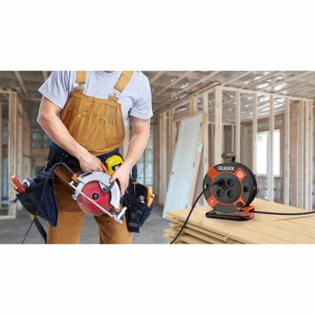 Καλώδιο Επέκτασης QUARX H05VV-F Μαύρο 25 m