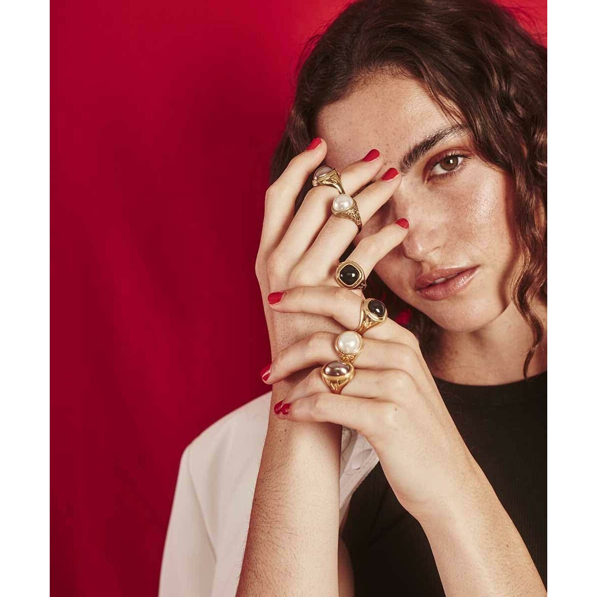 Γυναικεία Δαχτυλίδια Majorica 17217.07.1.917.010.1 Χρυσό