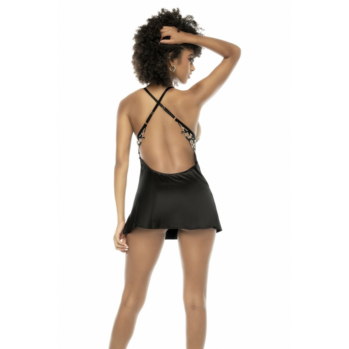 Babydoll Mapalé S Λευκό Μαύρο