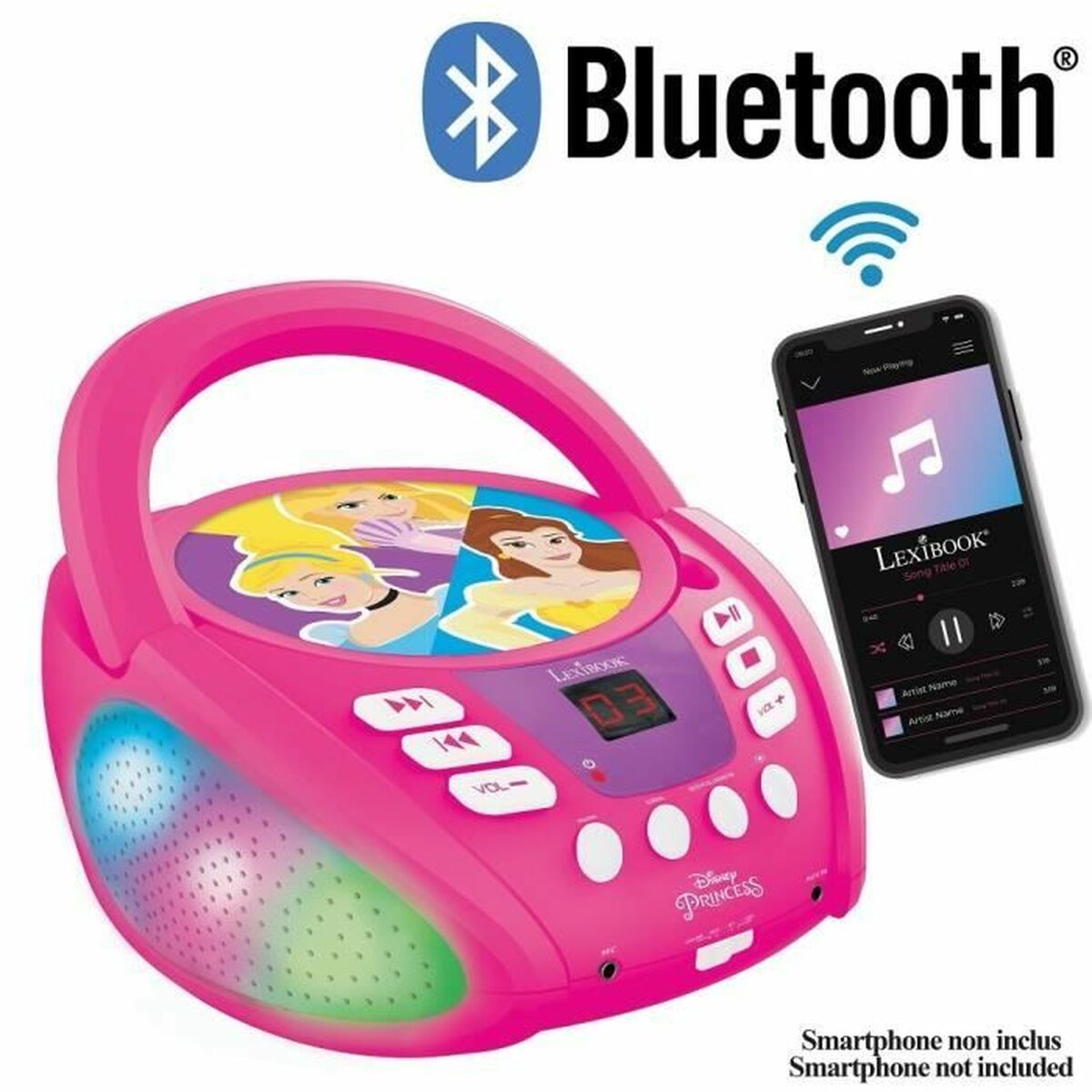 CD Ραδιόφωνο Bluetooth MP3 Lexibook PRINCESA DE DISNEY Bluetooth 5.0 CD Ραδιόφωνο Bluetooth MP3 Lexibook PRINCESA DE DISNEY Bluetooth 5.0