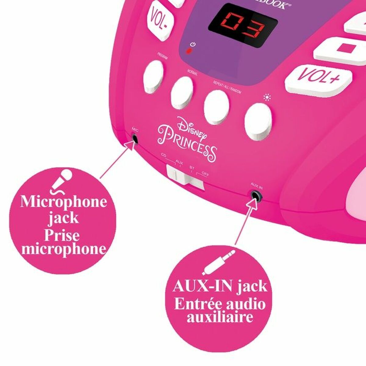 CD Ραδιόφωνο Bluetooth MP3 Lexibook PRINCESA DE DISNEY Bluetooth 5.0 CD Ραδιόφωνο Bluetooth MP3 Lexibook PRINCESA DE DISNEY Bluetooth 5.0