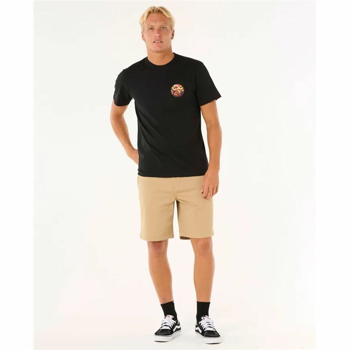 Ανδρική Μπλούζα με Κοντό Μανίκι Rip Curl Passage Tee Μαύρο Ανδρική Μπλούζα με Κοντό Μανίκι Rip Curl Passage Tee Μαύρο