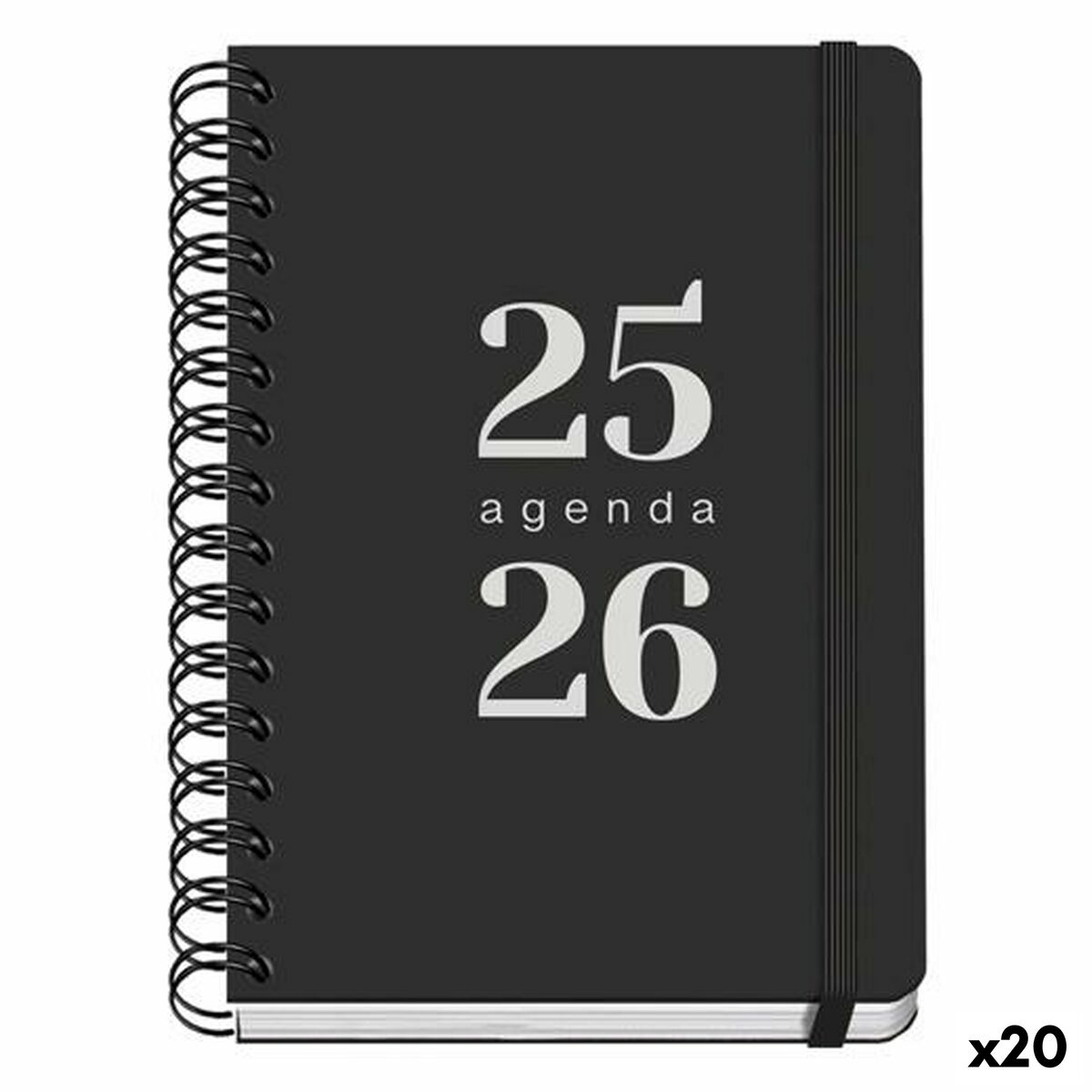 Ατζέντα DOHE GRAMMAR Μαύρο A5 150 x 210 mm (20 Μονάδες) Ατζέντα DOHE GRAMMAR Μαύρο A5 150 x 210 mm (20 Μονάδες)