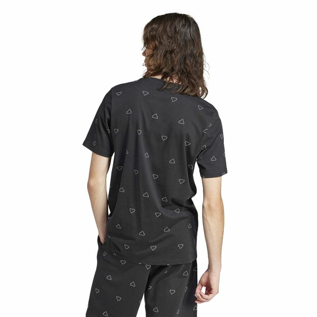 Ανδρική Μπλούζα με Κοντό Μανίκι Adidas Essentials Monogram M Ανδρική Μπλούζα με Κοντό Μανίκι Adidas Essentials Monogram M