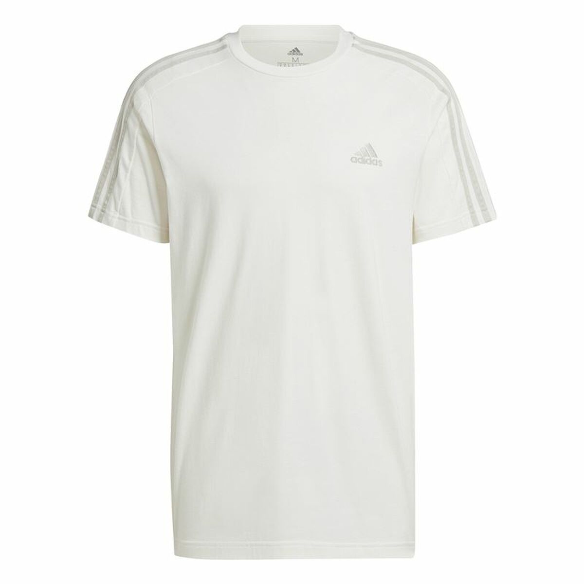 Ανδρική Μπλούζα με Κοντό Μανίκι Adidas Essentials 3 Bandas Λευκό L Ανδρική Μπλούζα με Κοντό Μανίκι Adidas Essentials 3 Bandas Λευκό L
