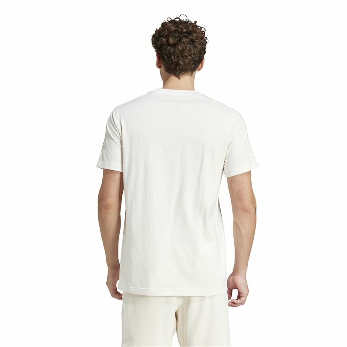 Ανδρική Μπλούζα με Κοντό Μανίκι Adidas Essentials 3 Bandas Λευκό L Ανδρική Μπλούζα με Κοντό Μανίκι Adidas Essentials 3 Bandas Λευκό L