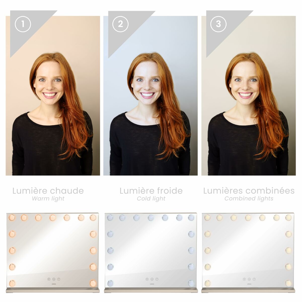 Μεγεθυντικό Καθρέφτη Livoo DOS207 Λευκό Καθρέφτης