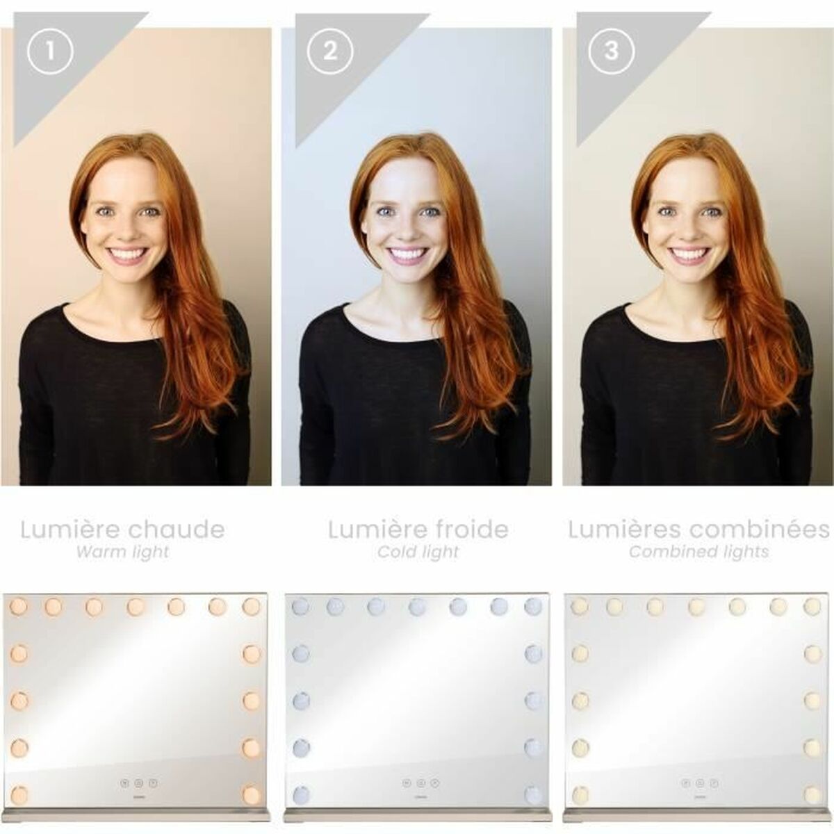 Μεγεθυντικό Καθρέφτη Livoo DOS207 Λευκό Καθρέφτης