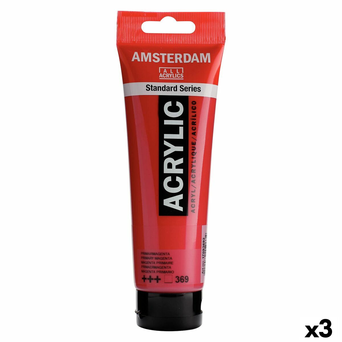Ακρυλικό χρώμα Talens Amsterdam Mατζέντα 120 ml (3 Μονάδες)