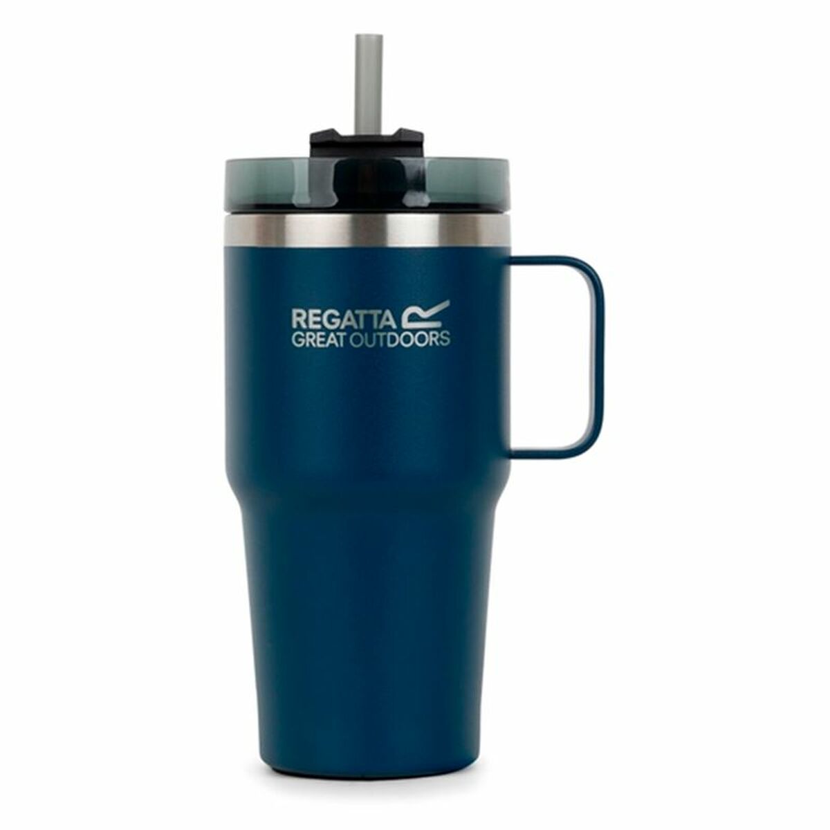 Κούπα με Καλαμάκι με Regatta Thermo Insulated Mug Σκούρο μπλε 600 ml Ανοξείδωτο ατσάλι
