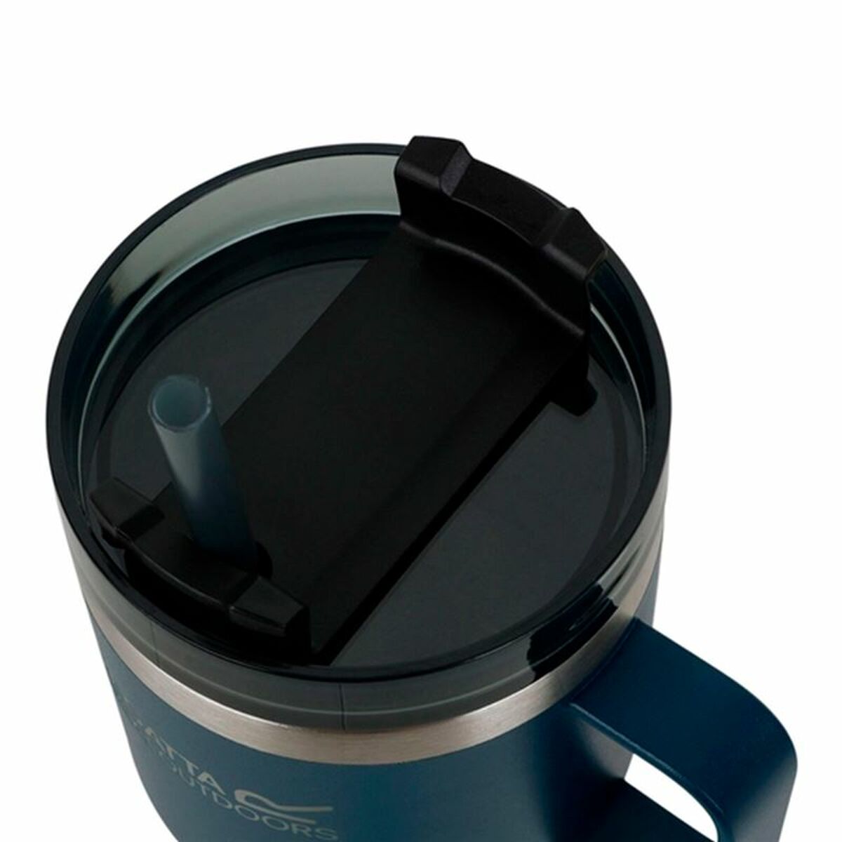 Κούπα με Καλαμάκι με Regatta Thermo Insulated Mug Σκούρο μπλε 600 ml Ανοξείδωτο ατσάλι