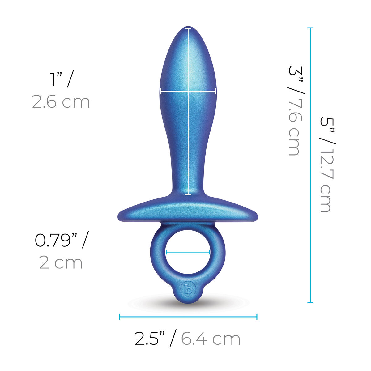 Πρωκτικό Plug B-Vibe Μπλε (7,6 cm) Πρωκτικό Plug B-Vibe Μπλε (7,6 cm)