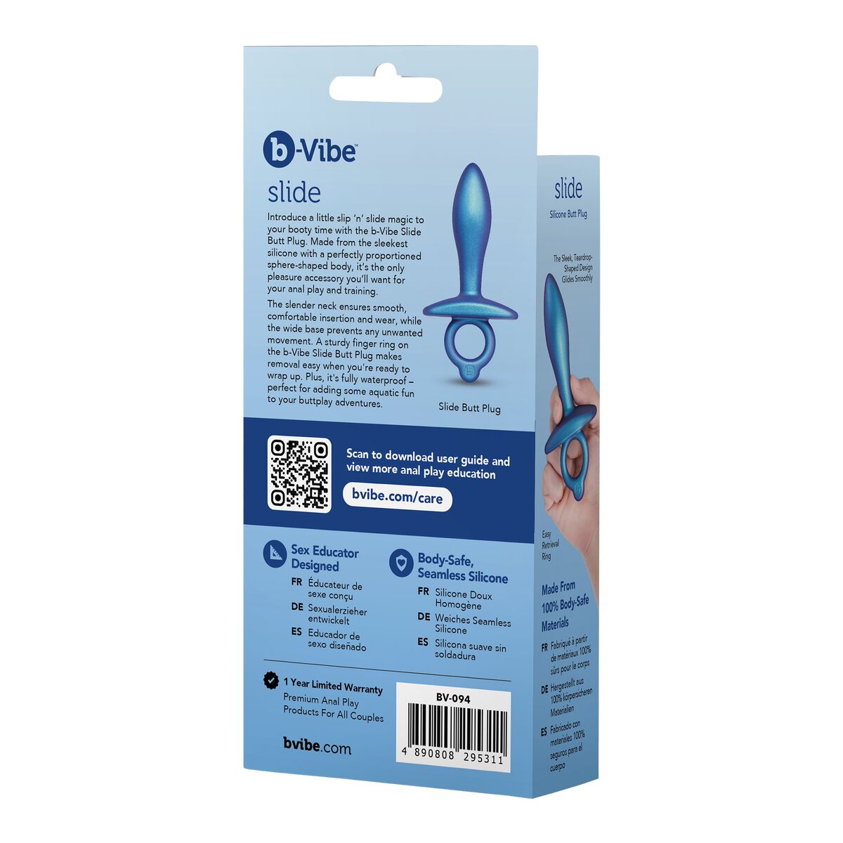 Πρωκτικό Plug B-Vibe Μπλε (7,6 cm) Πρωκτικό Plug B-Vibe Μπλε (7,6 cm)