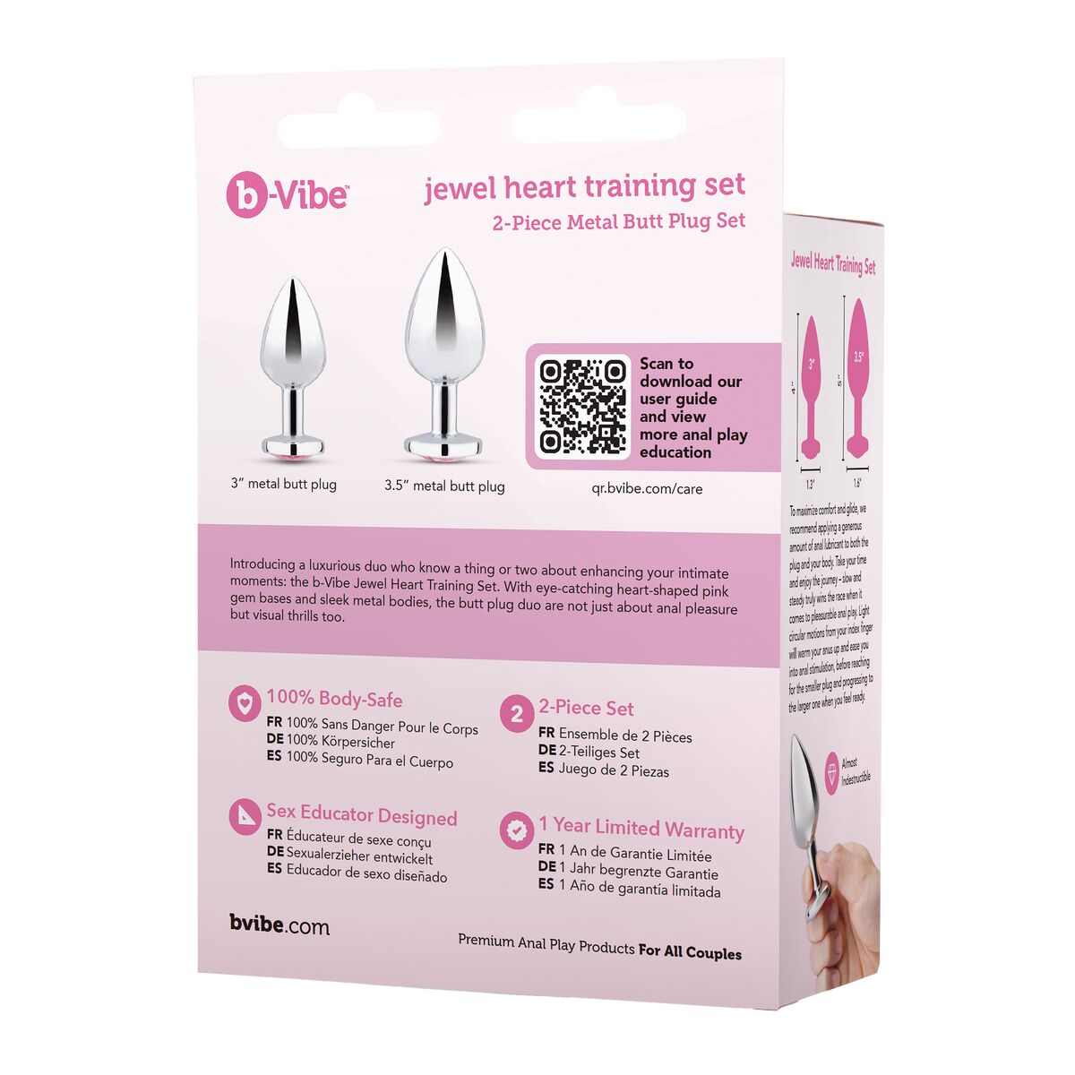 Πρωκτικό Plug B-Vibe Ασημί Πρωκτικό Plug B-Vibe Ασημί