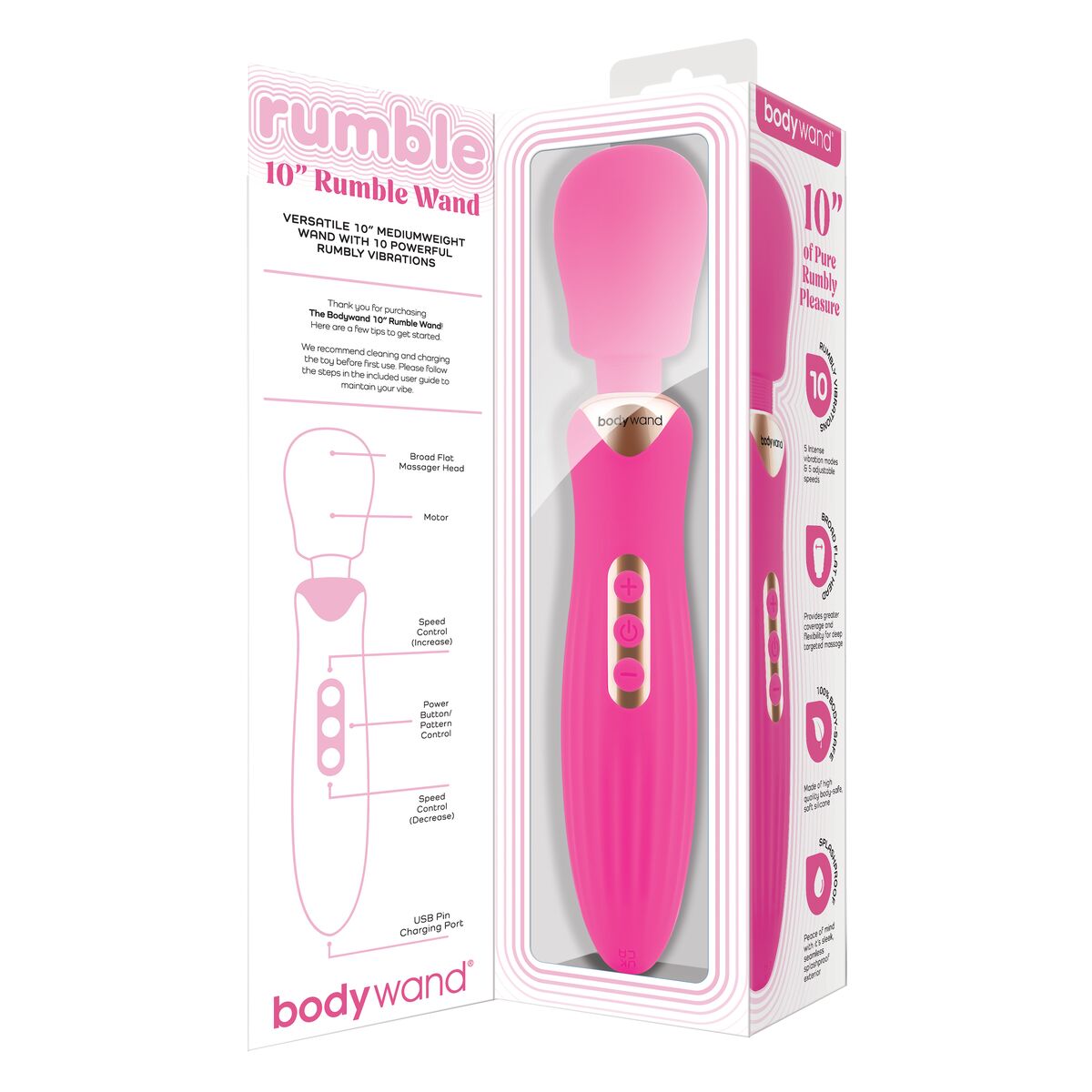 Συσκευή Μασάζ Bodywand Wand 10 Ροζ