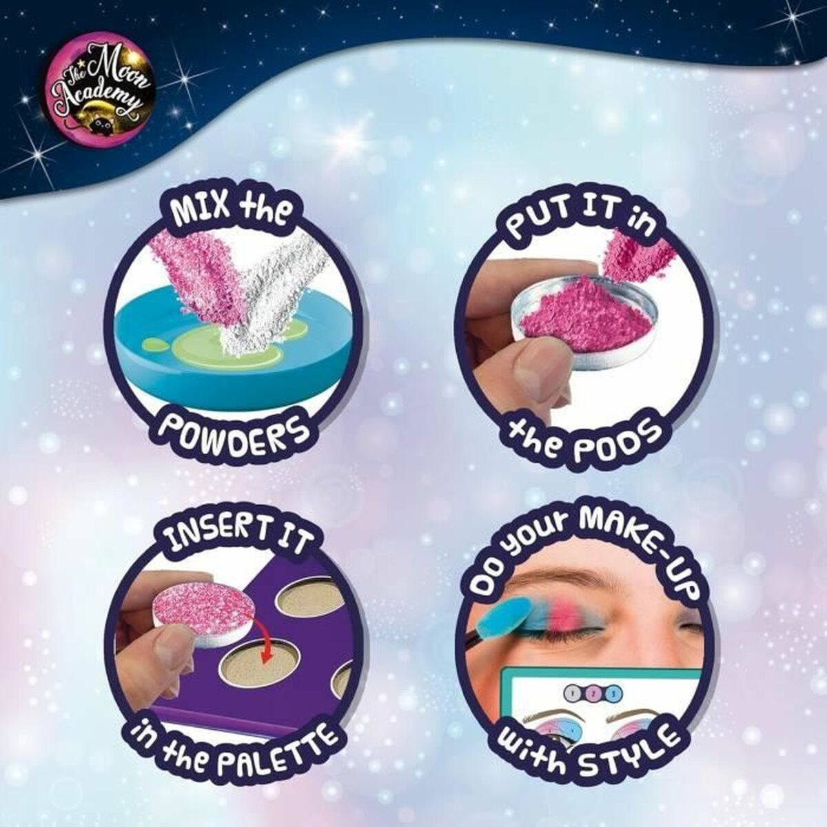 Χειροτεχνικό Παιχνίδι Lisciani Giochi The Moon Academy Moon eyeshadows Χειροτεχνικό Παιχνίδι Lisciani Giochi The Moon Academy Moon eyeshadows