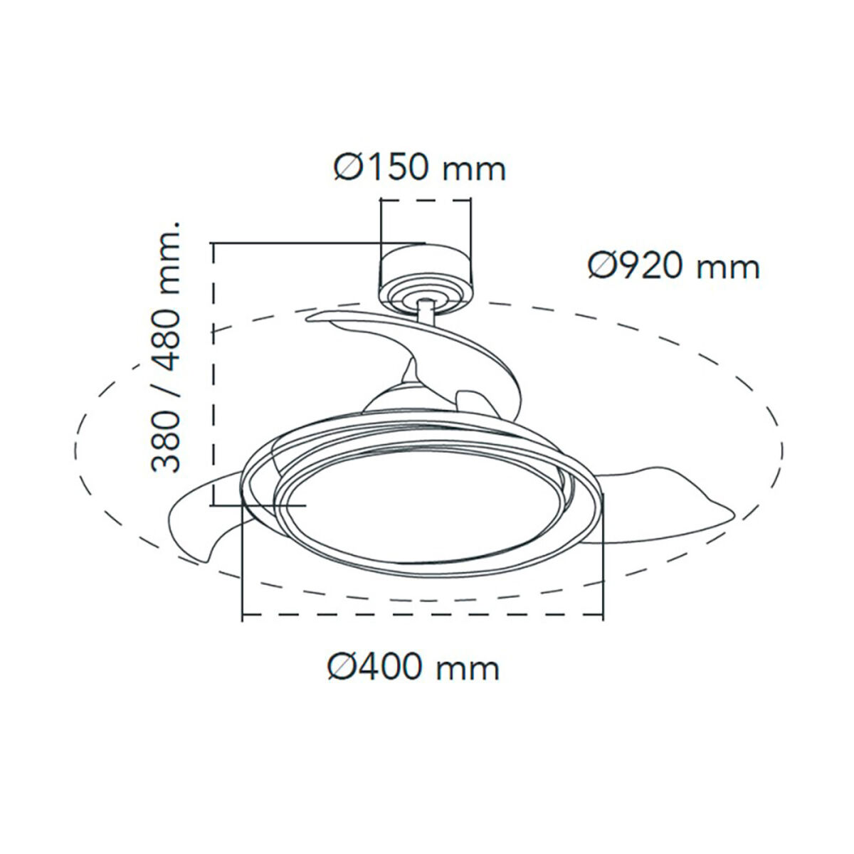 Ανεμιστήρας Οροφής CristalRecord Ασημί 40 W Ø 40 cm