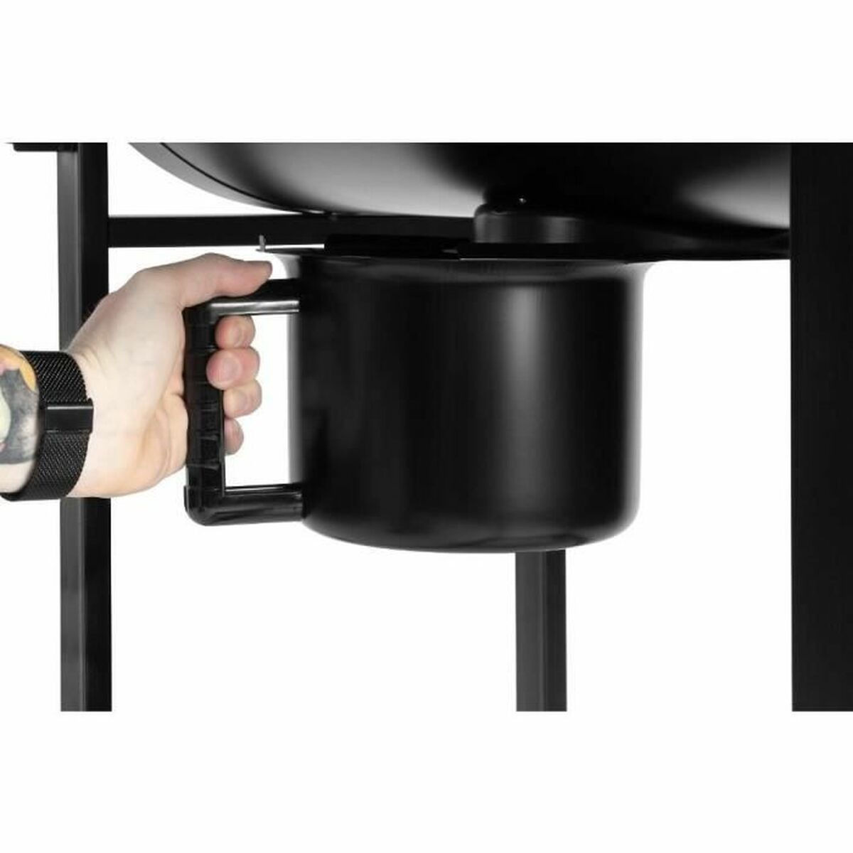 Μπάρμπεκιου Κάρβουνου με Καπάκι και Ρόδες Fieldmann FZG 1004 Μαύρο Στρόγγυλο