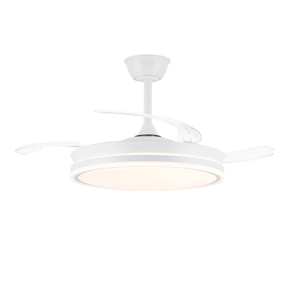 Ανεμιστήρας Οροφής CristalRecord EVO RETRAC Διαφανές 72 W