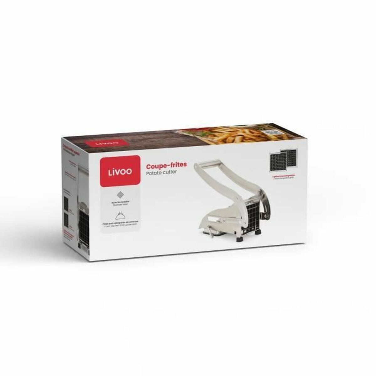 Κόφτης για Πατάτες Livoo Ασημί