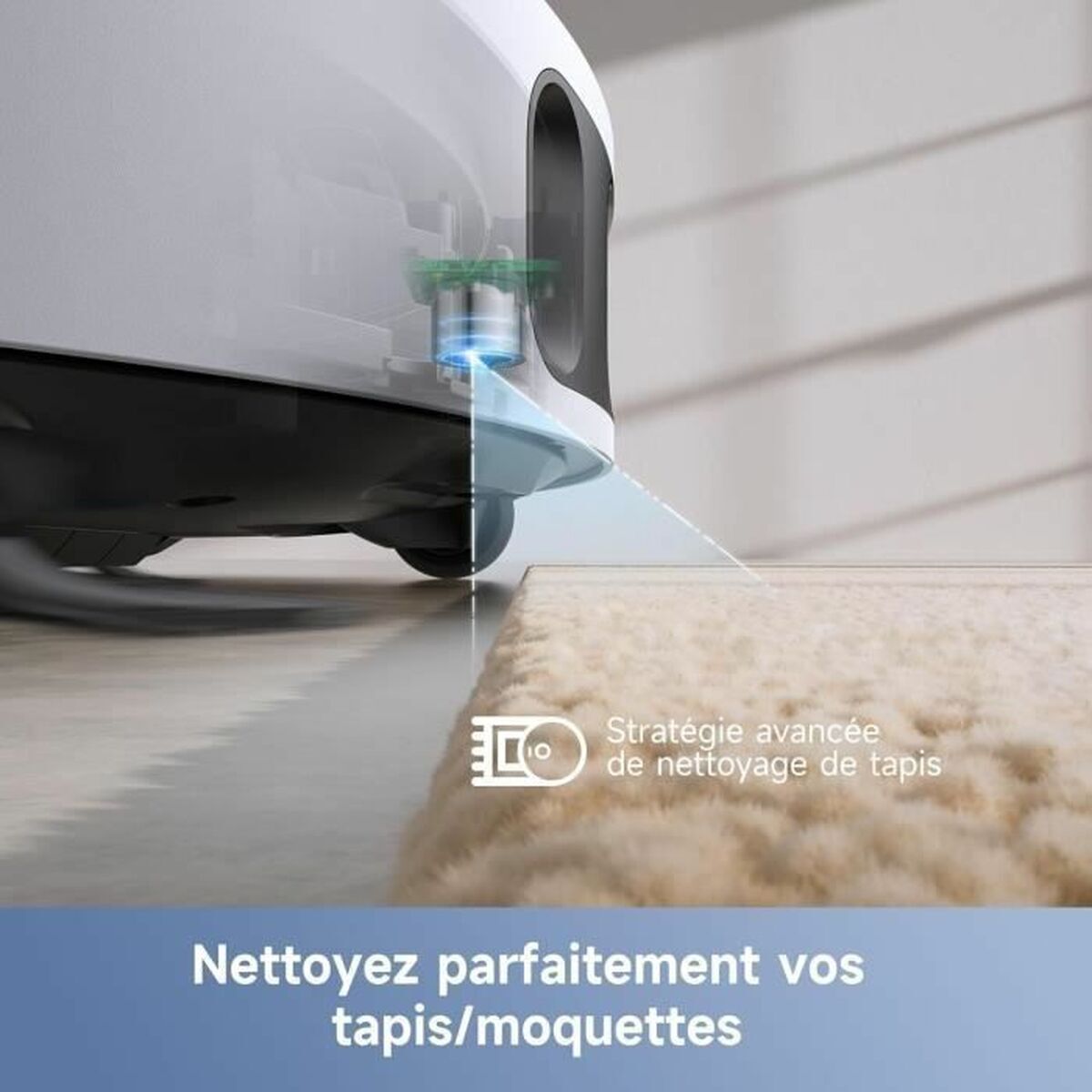 Robot σκούπα και σφουγγαρίστρα MOVA E30ULTRA 7000 Pa, δοχείο 4 l, αυτονομία 3 ωρ, λευκό