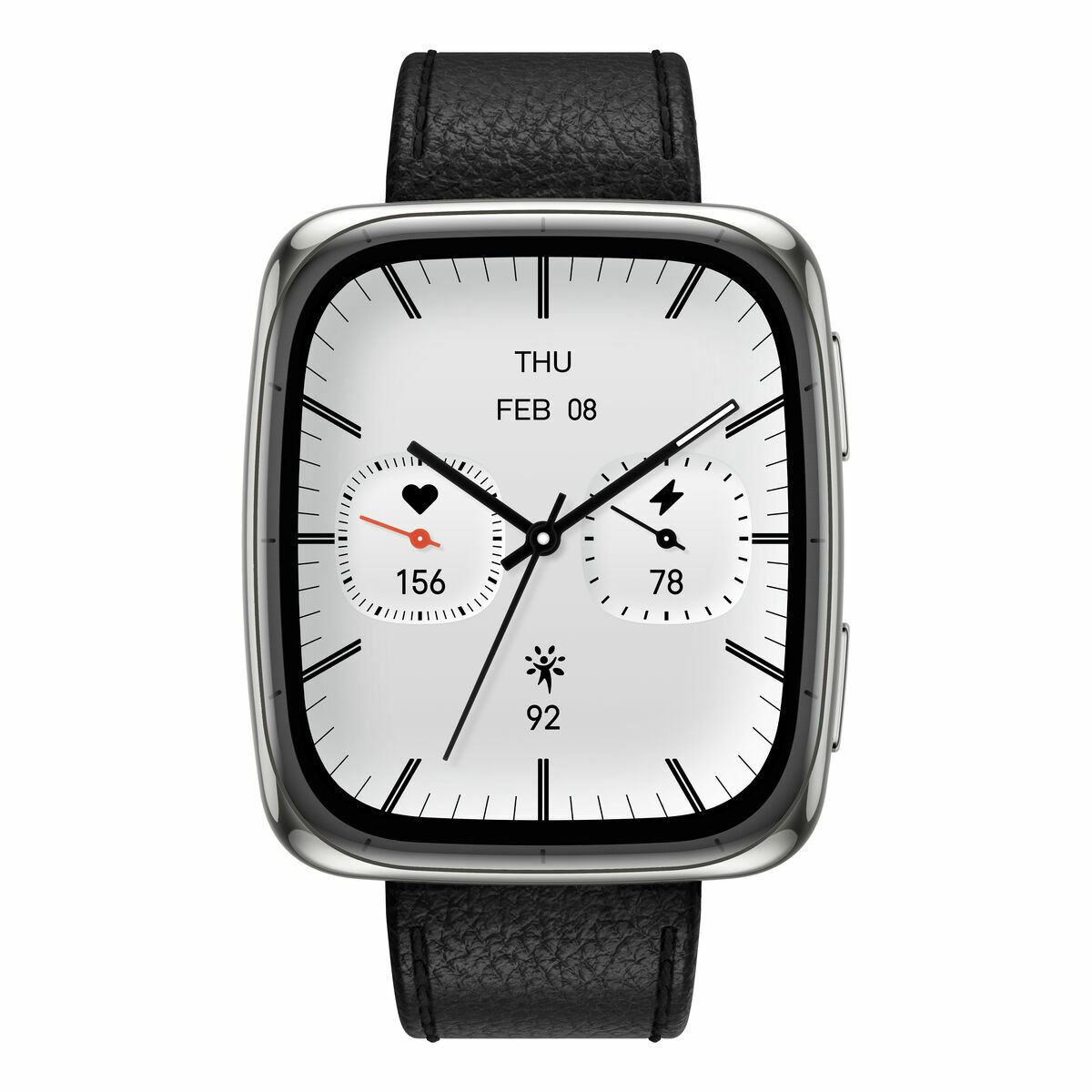 Smartwatch Amazfit ACTIVE 2 SQUARE Μαύρο Χάλυβας 1,75