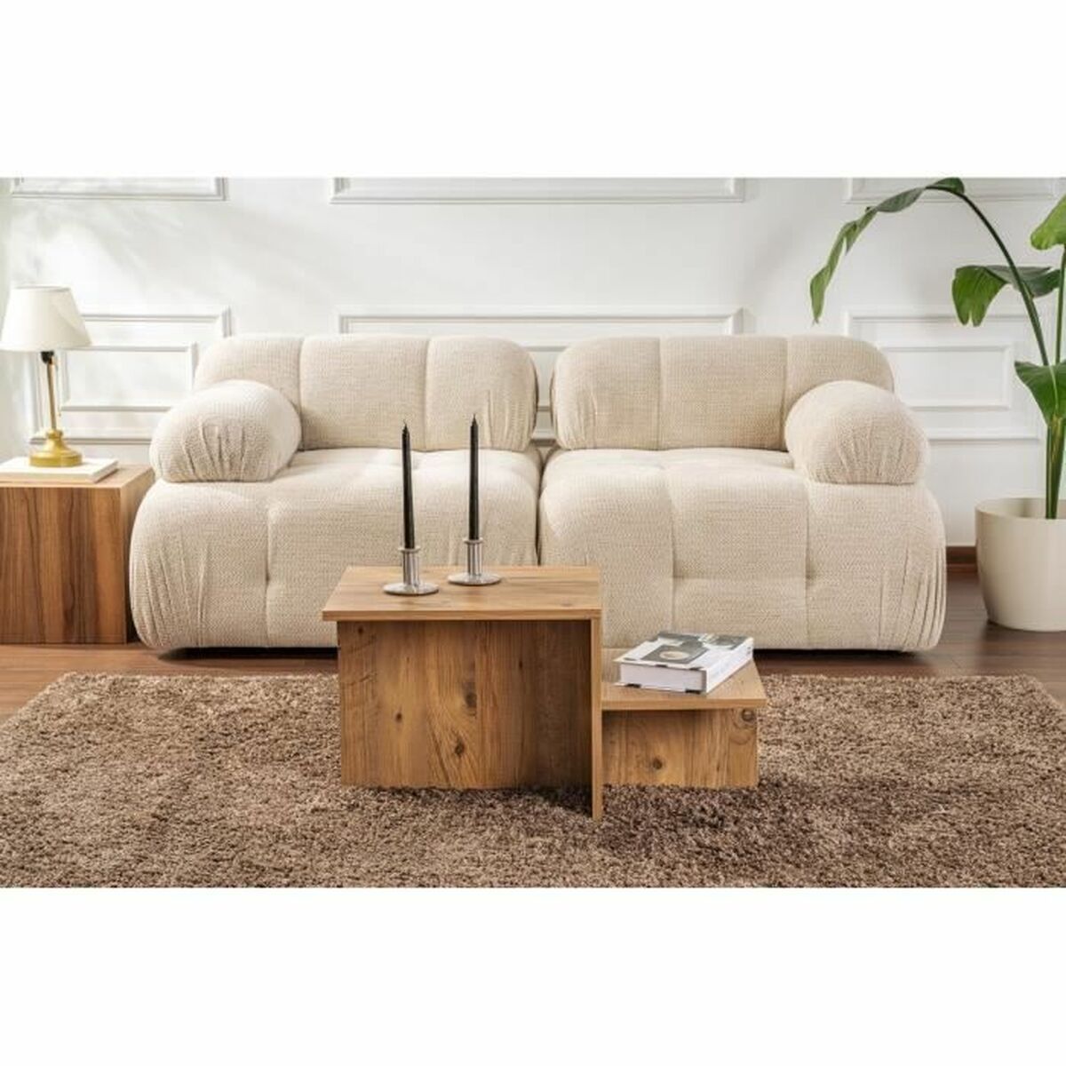 Τραπεζάκι Καφέ Harmony Καφέ 80 x 40 x 40 cm