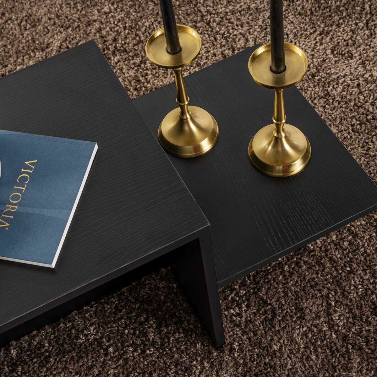 Τραπεζάκι Καφέ Harmony Μαύρο 80 x 40 x 40 cm