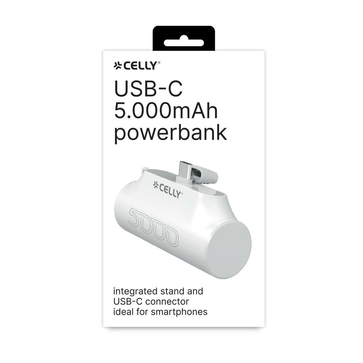 Powerbank Celly PBC5000WH Μαύρο 5000 mAh