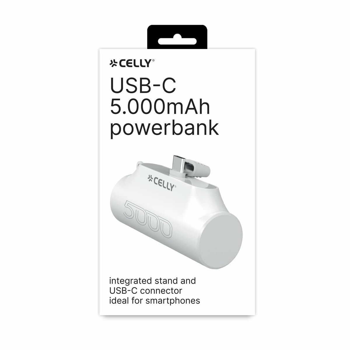Powerbank Celly PBC5000WH Μαύρο 5000 mAh