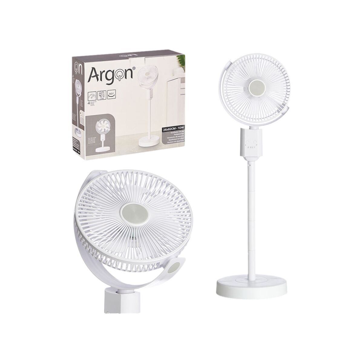 Ανεμιστήρας Δαπέδου Argon Λευκό 10 W Ανεμιστήρας Δαπέδου Argon Λευκό 10 W