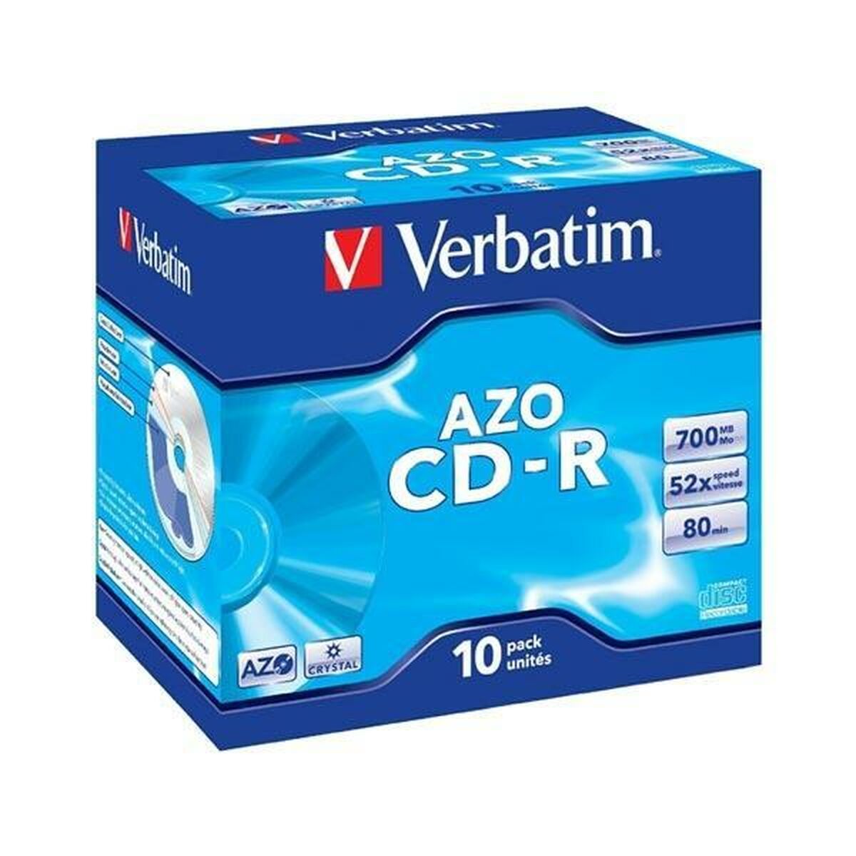 CD-R Verbatim AZO 700 MB 52x 10 Τεμάχια (x10) CD-R Verbatim AZO 700 MB 52x 10 Τεμάχια (x10)