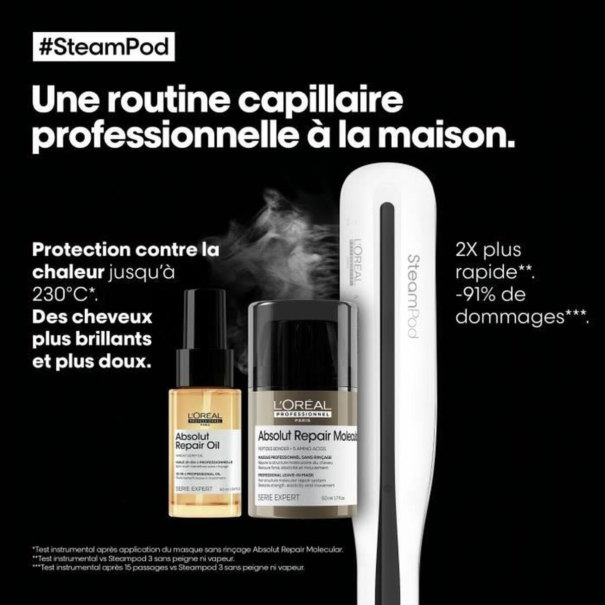 Κεραμική Πιάστρα Ατμού L'Oreal Professionnel Paris Steampod 3