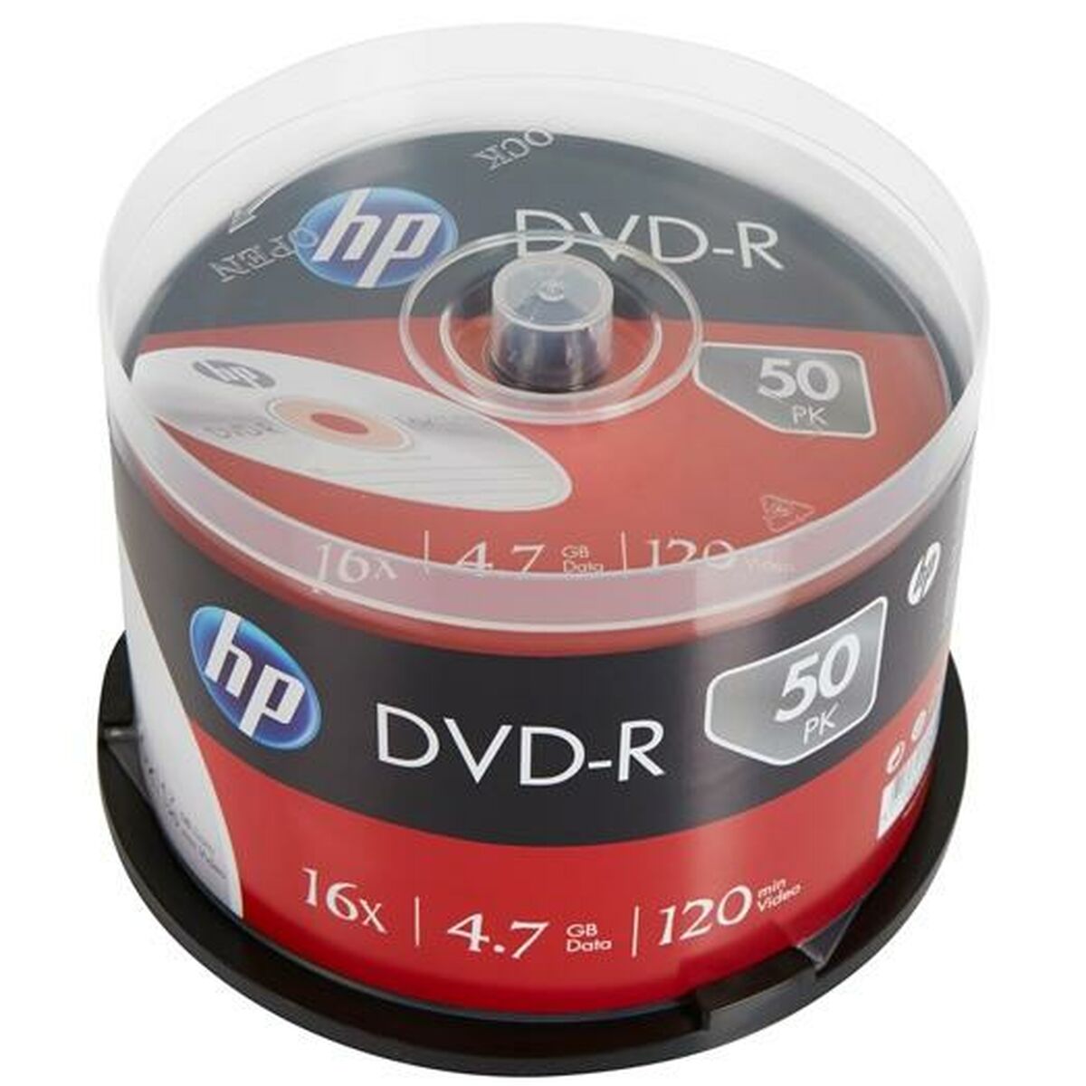 DVD-R HP 4,7 GB 16x 50 Τεμάχια (4 Μονάδες)