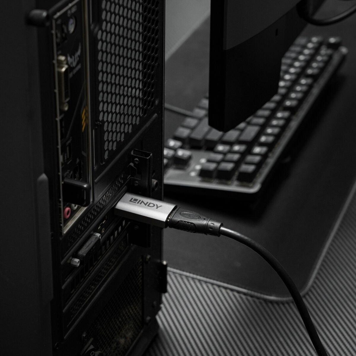 Αντάπτορας DisplayPort σε HDMI LINDY 8K60 ACTIVE Γκρι