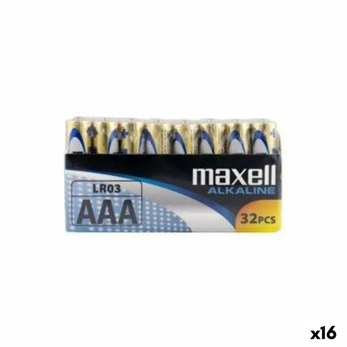 Αλκαλικές Μπαταρίες LR03 Maxell AAA (32 Τεμάχια) (16 Μονάδες)