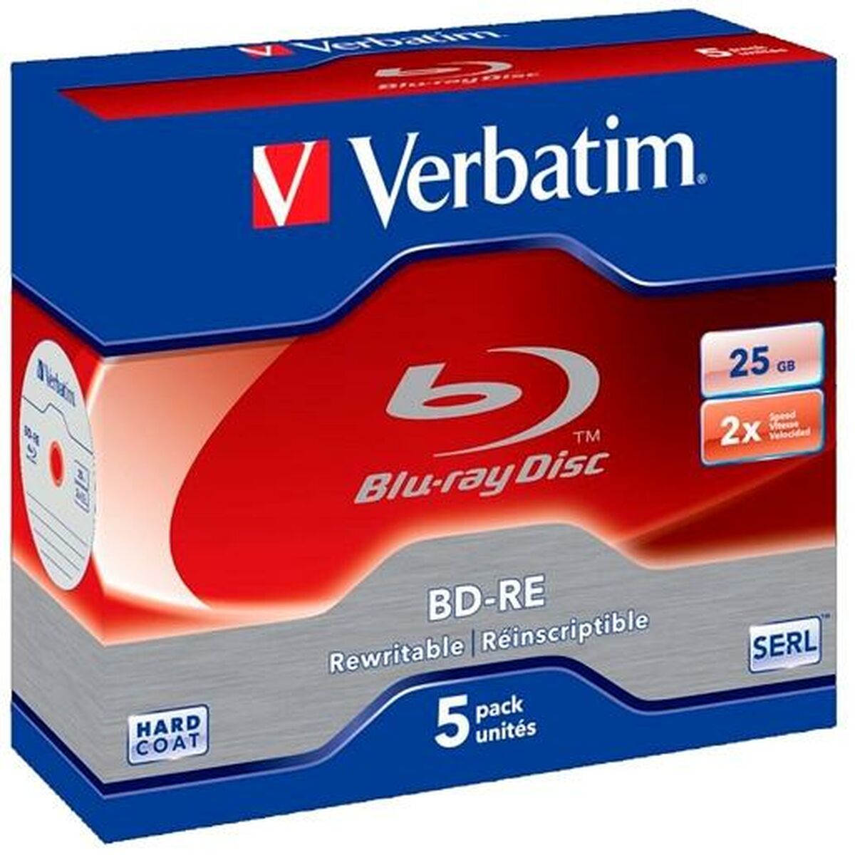 Blu-ray BD-RE Verbatim 25 GB 6x 5 Τεμάχια (x10) Blu-ray BD-RE Verbatim 25 GB 6x 5 Τεμάχια (x10)