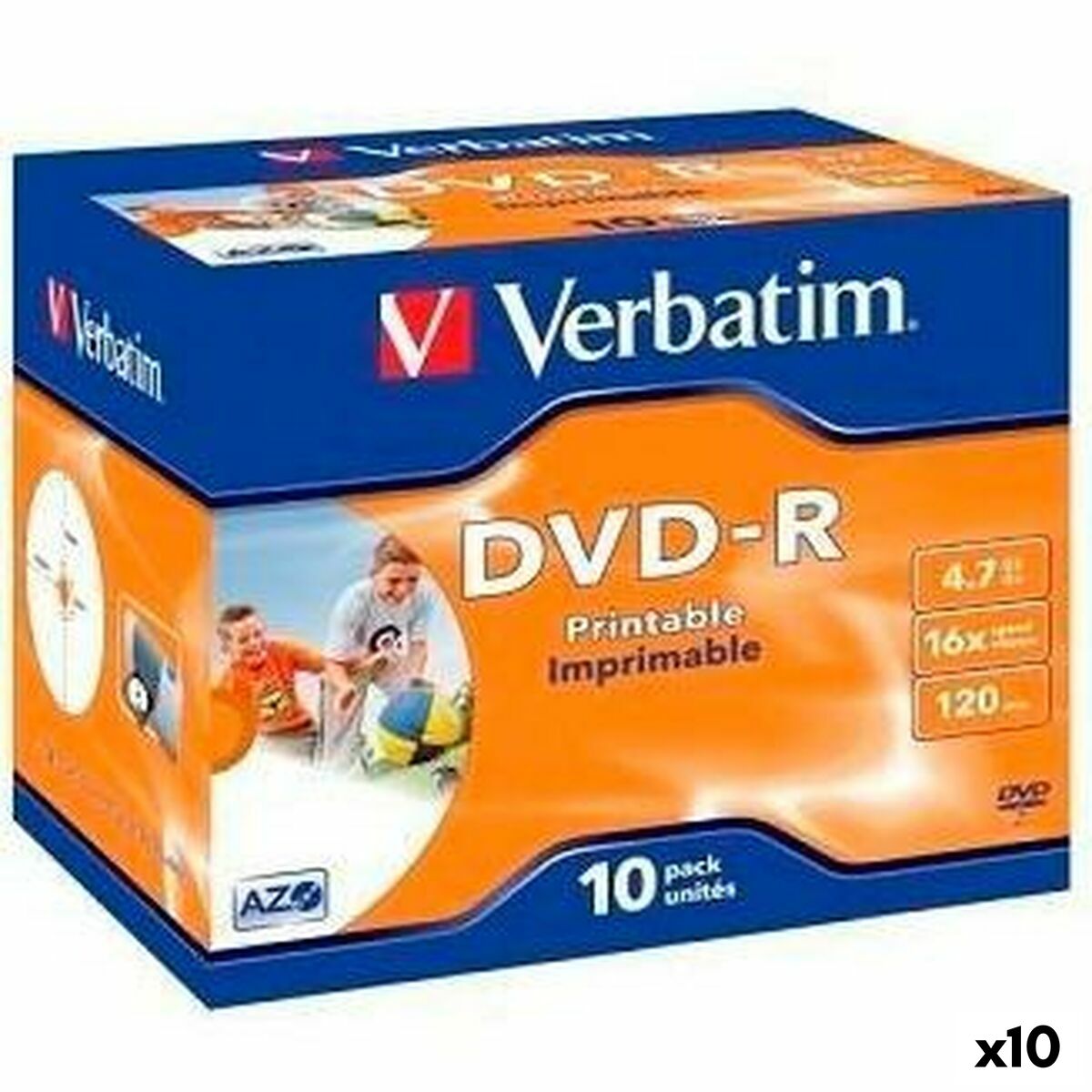 DVD-R Verbatim 4,7 GB 16x 10 Τεμάχια (x10)