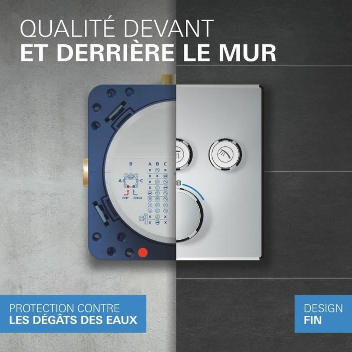 Στήλη ντους Grohe Γκρι 31 cm