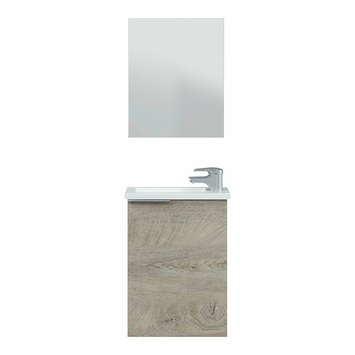 Ράφι με κρεμάστρα και καθρέπτη Forés Καφέ