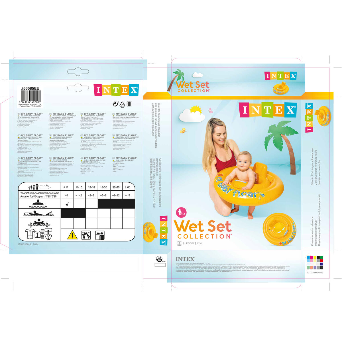 Μωρό float Intex 56585EU 70 cm + 6 Μήνες Μωρό float Intex 56585EU 70 cm + 6 Μήνες