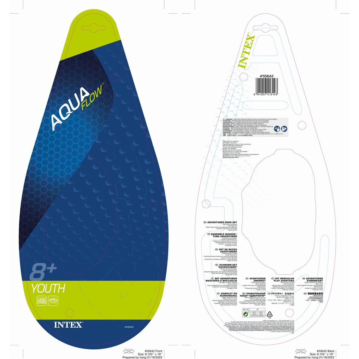 Παιδικά Γυαλιά Κατάδυσης με Σωλήνα Intex 55642