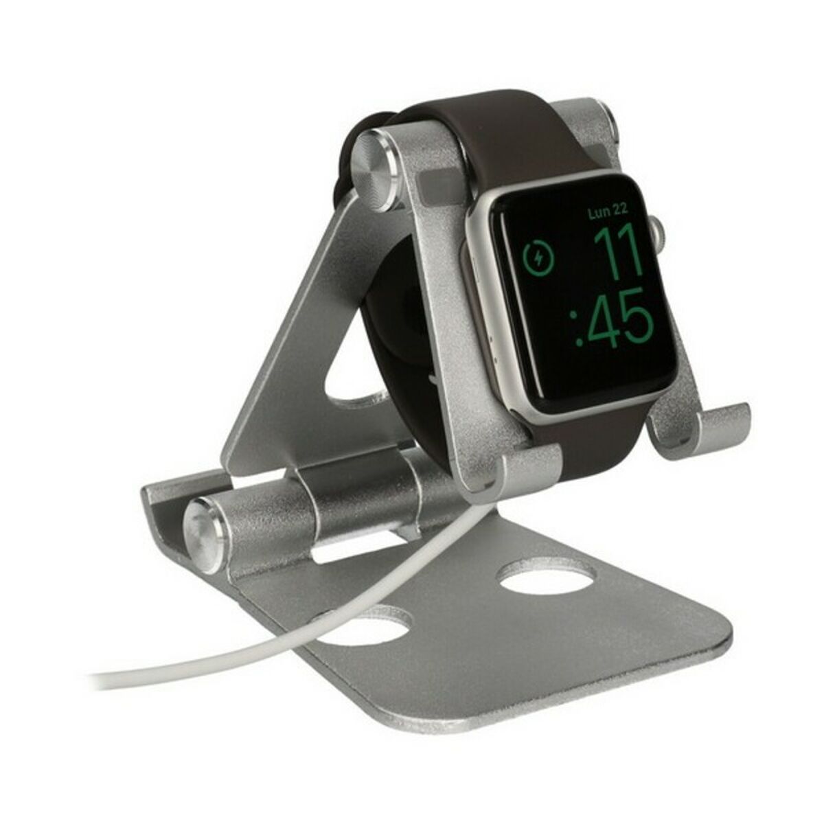 βάση για κινητά KSIX Swivel Ασημί βάση για κινητά KSIX Swivel Ασημί