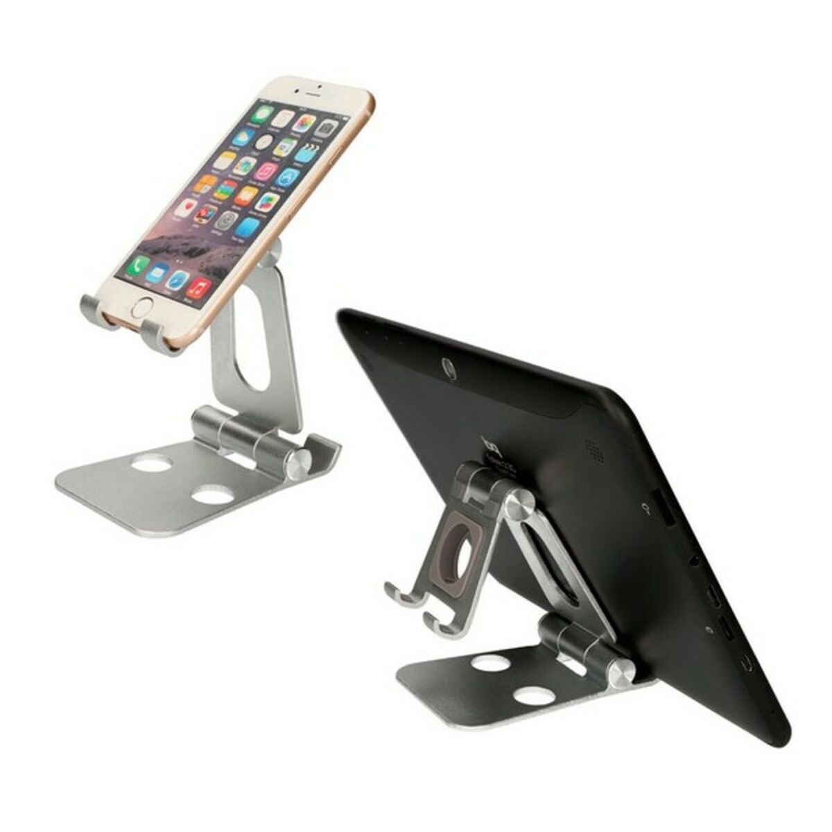 βάση για κινητά KSIX Swivel Ασημί βάση για κινητά KSIX Swivel Ασημί