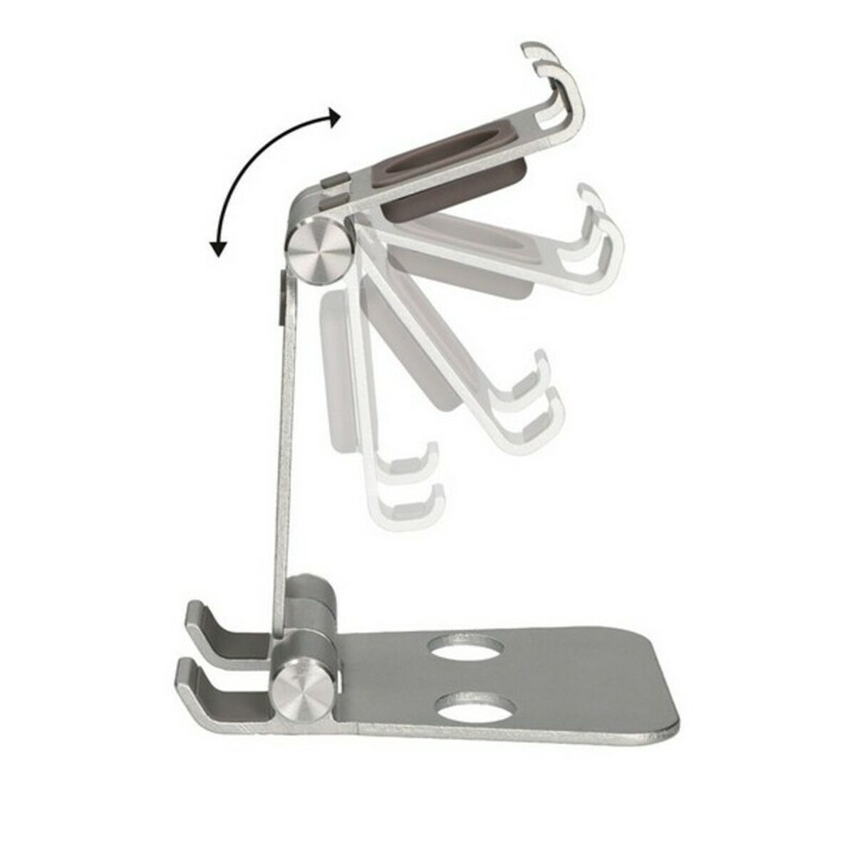 βάση για κινητά KSIX Swivel Ασημί βάση για κινητά KSIX Swivel Ασημί