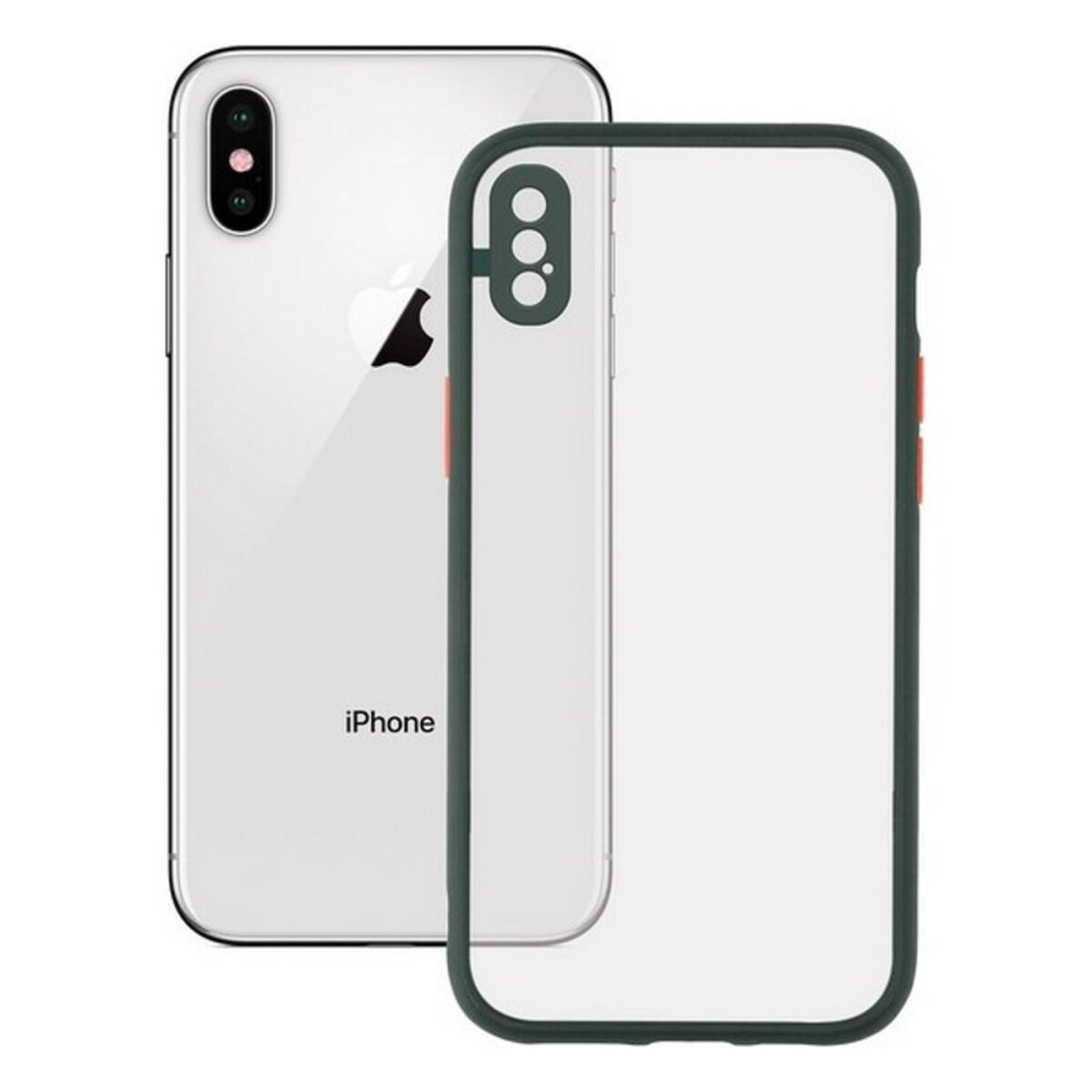 Κάλυμμα Κινητού iPhone X/XS KSIX Duo Soft Πράσινο Κάλυμμα Κινητού iPhone X/XS KSIX Duo Soft Πράσινο
